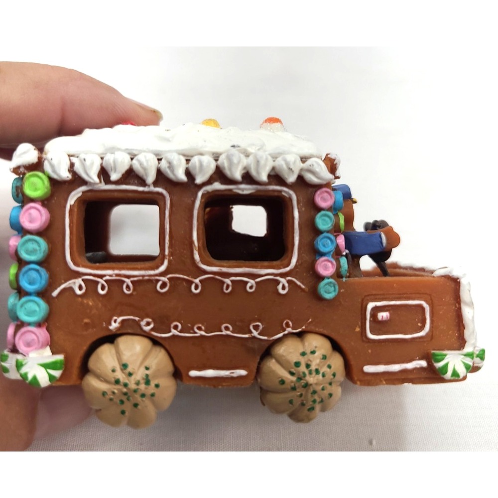 Vintage Lemax Sugar N Spice Gingerbread Bus Retired 2004
